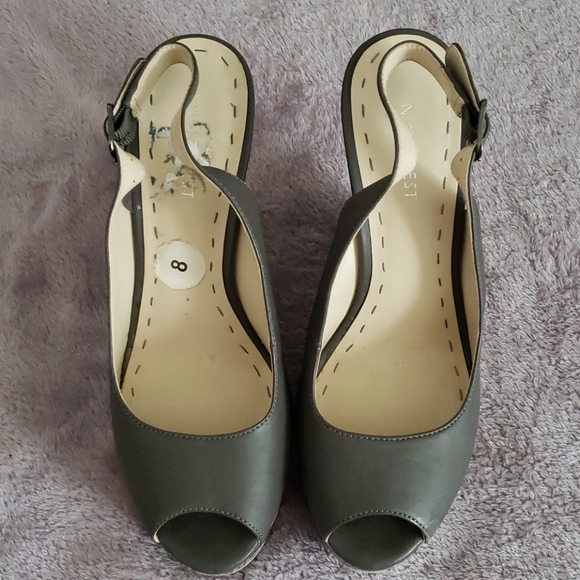 Nine West Chunky Snakeskin Wedges - Picture 2 of 7